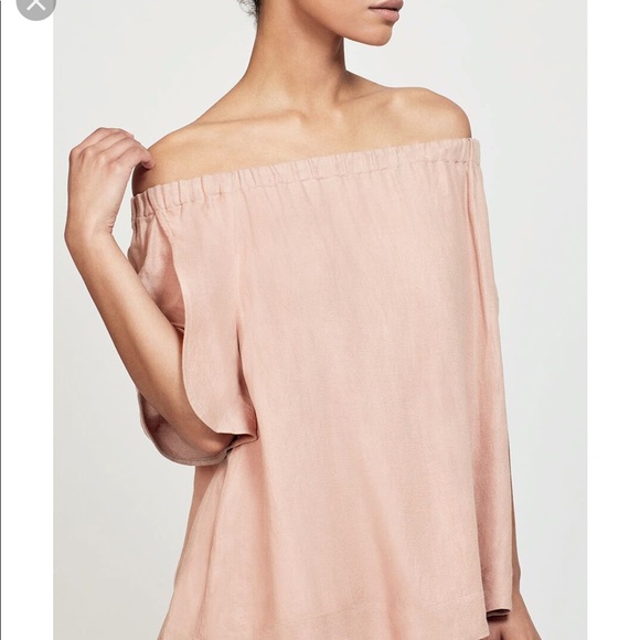 Cuyana Tops - Cuyana Off the Shoulder Linen Blend Shirt